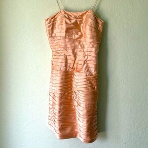 Sue Wong vintage, peach, silk Niteline cocktail dress!  🍑 OOH LALA